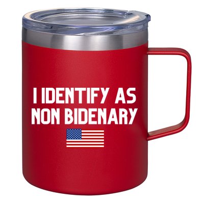 I Identify As Non Bidenary 12oz Stainless Steel Coffee Mug