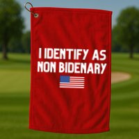 I Identify As Non Bidenary Golf Towel