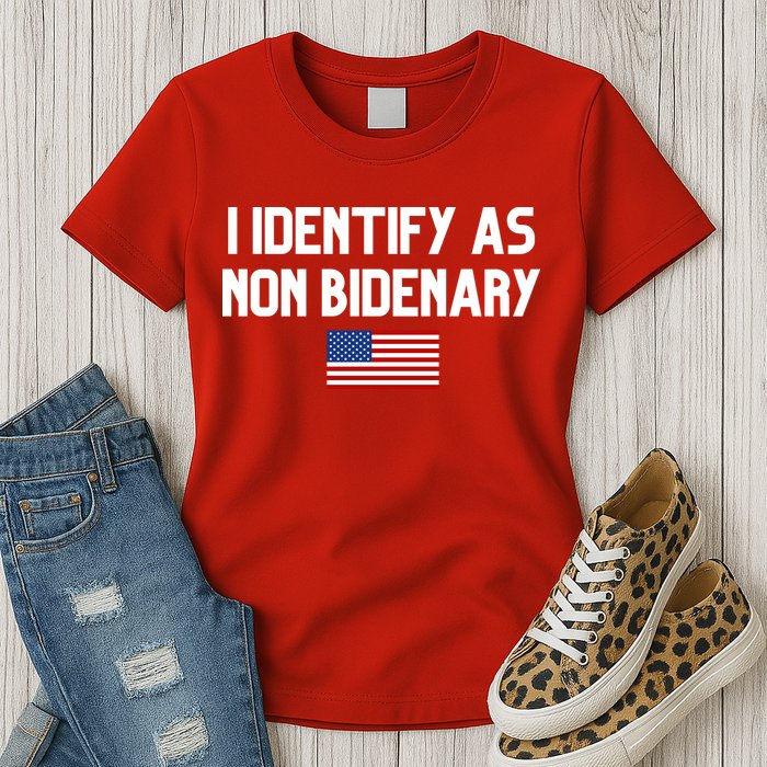 I Identify As Non Bidenary Womens T-Shirt