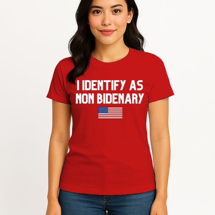 I Identify As Non Bidenary Womens T-Shirt