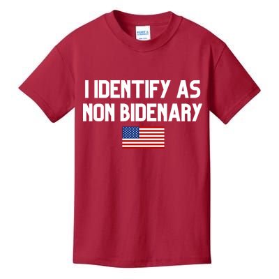 I Identify As Non Bidenary Kids T-Shirt