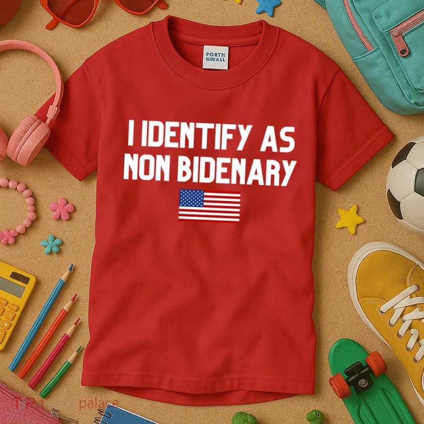I Identify As Non Bidenary Kids T-Shirt