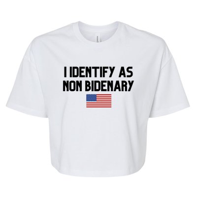 I Identify As Non Bidenary Bella+Canvas Jersey Crop Tee