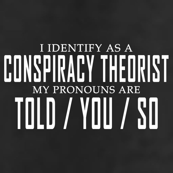 I Identify As A Conspiracy Theorist Garment-Dyed Fleece Hoodie