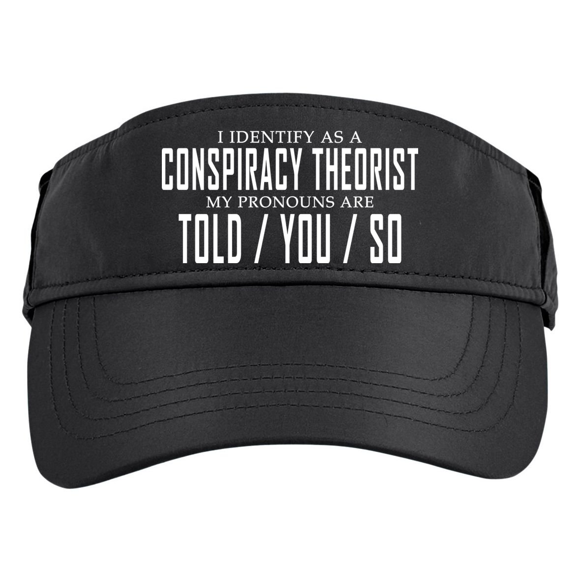 I Identify As A Conspiracy Theorist Adult Drive Performance Visor