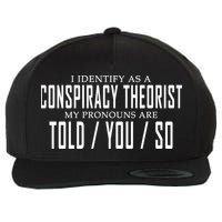 I Identify As A Conspiracy Theorist Wool Snapback Cap