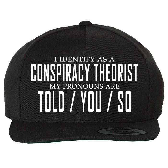 I Identify As A Conspiracy Theorist Wool Snapback Cap