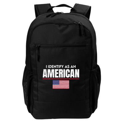 I Identify As An American No Identity Politics Usa Flag Backpack