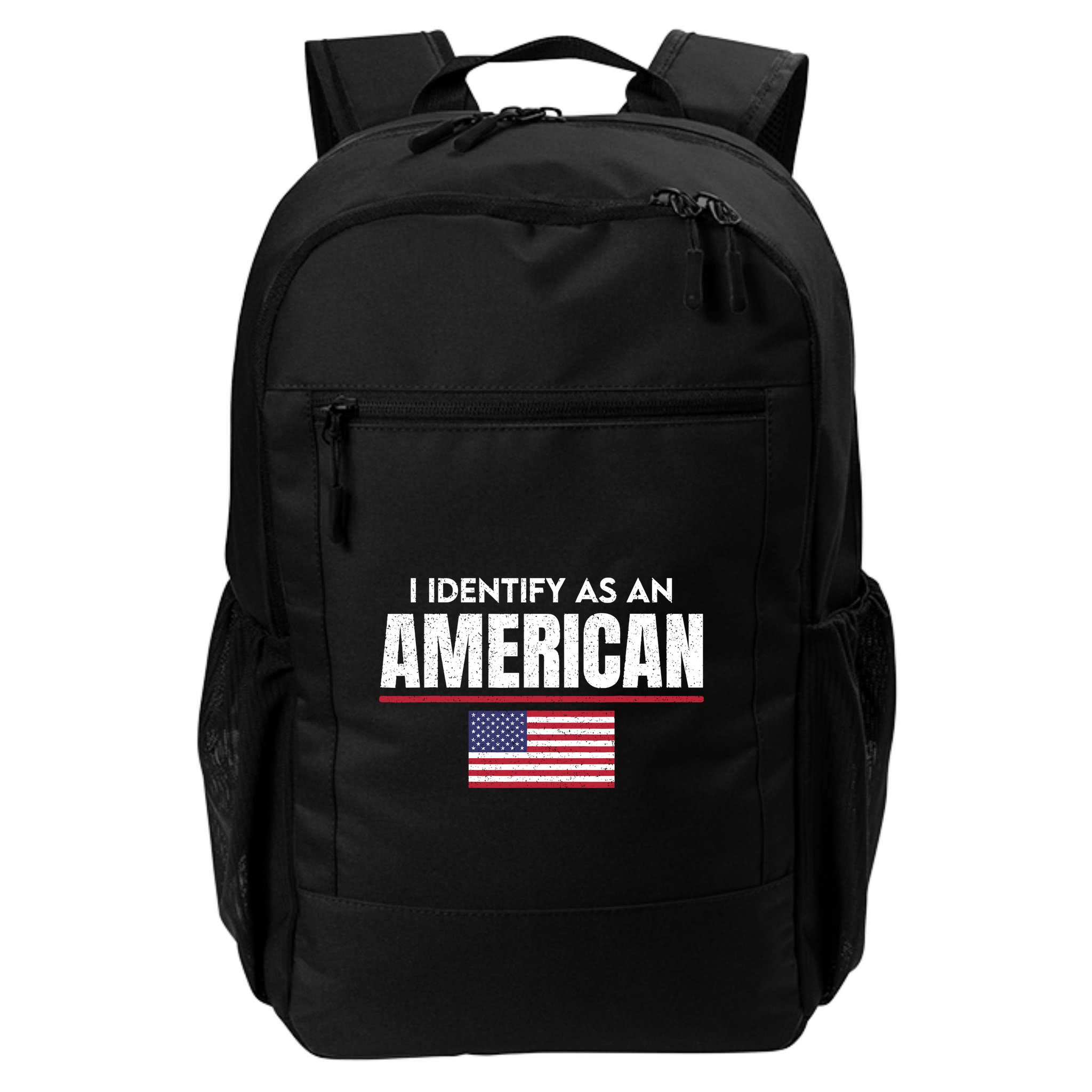 I Identify As An American No Identity Politics Usa Flag Backpack