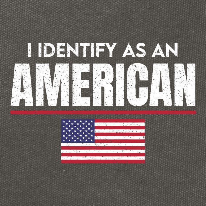 I Identify As An American No Identity Politics Usa Flag Cotton Canvas Backpack