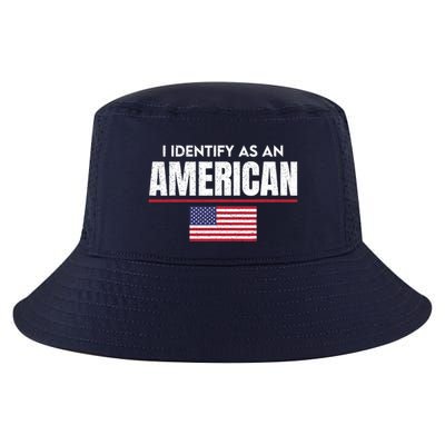 I Identify As An American No Identity Politics Usa Flag Cool Comfort Performance Bucket Hat