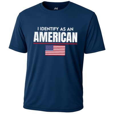 I Identify As An American No Identity Politics Usa Flag Performance Shirt