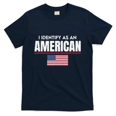 I Identify As An American No Identity Politics Usa Flag T-Shirt
