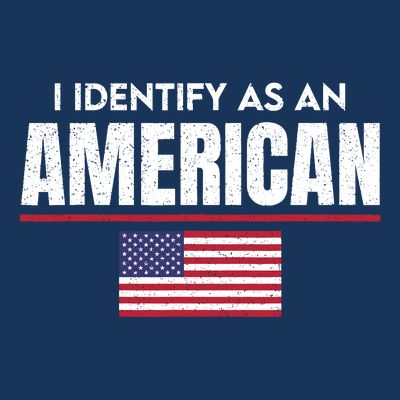 I Identify As An American No Identity Politics Usa Flag T-Shirt