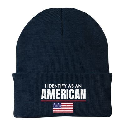 I Identify As An American No Identity Politics Usa Flag Beanie