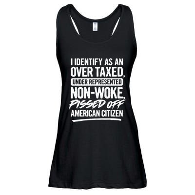 I Identify As An Over Taxed Under Represented NonWoke Pissed Off American Citiz Ladies Essential Flowy Tank