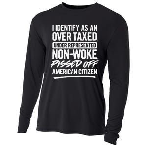 I Identify As An Over Taxed Under Represented NonWoke Pissed Off American Citiz Cooling Performance Long Sleeve Crew