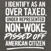 I Identify As An Over Taxed Under Represented NonWoke Pissed Off American Citiz Cotton Canvas Backpack