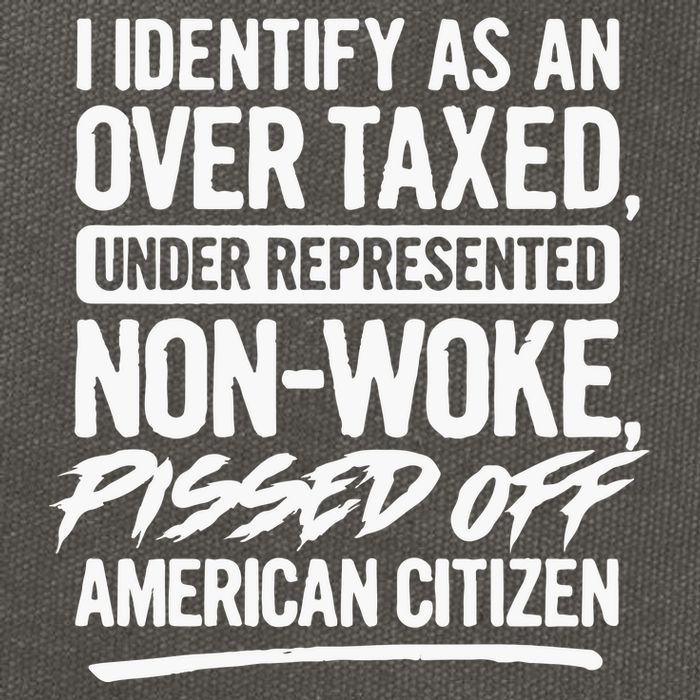I Identify As An Over Taxed Under Represented NonWoke Pissed Off American Citiz Cotton Canvas Backpack