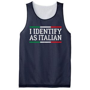 I Identify As Italian Mesh Reversible Basketball Jersey Tank