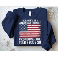 I Identify As A Conspiracy Theorist Pronouns Are Told You So Sweatshirt