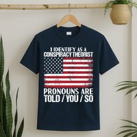 I Identify As A Conspiracy Theorist Pronouns Are Told You So T-Shirt