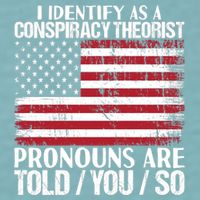 I Identify As A Conspiracy Theorist Pronouns Are Told You So Sueded Cloud Jersey T-Shirt