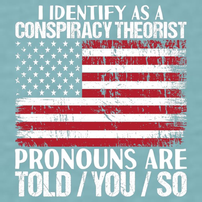 I Identify As A Conspiracy Theorist Pronouns Are Told You So Sueded Cloud Jersey T-Shirt