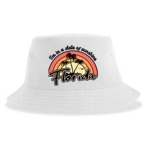 I'm In A State Of Sunshine Florida Beach Sun Sustainable Bucket Hat