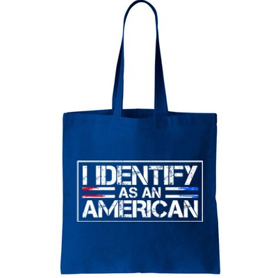 I Identify As An American No Identity Politics Usa Flag Great Gift Tote Bag