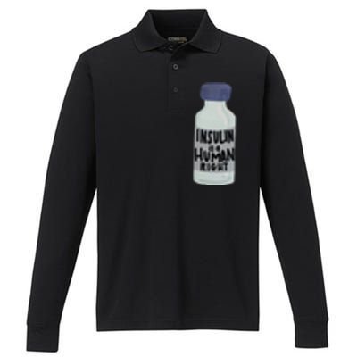 Insulin Is A Hu Right Diabetes Awareness Insulin Medicine Gift Performance Long Sleeve Polo