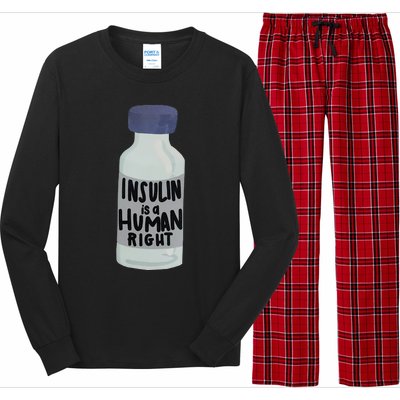 Insulin Is A Hu Right Diabetes Awareness Insulin Medicine Gift Long Sleeve Pajama Set