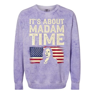 ItS Is About Madam Time Funny Kamala Harris Colorblast Crewneck Sweatshirt