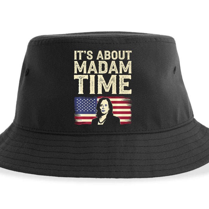 ItS Is About Madam Time Funny Kamala Harris Sustainable Bucket Hat