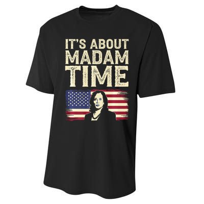 ItS Is About Madam Time Funny Kamala Harris Performance Sprint T-Shirt