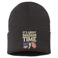 ItS Is About Madam Time Funny Kamala Harris Sustainable Knit Beanie