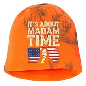 ItS Is About Madam Time Funny Kamala Harris Kati - Camo Knit Beanie