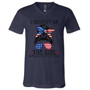 I Identify As The Girl Who Was Right The Entire Time Gift V-Neck T-Shirt