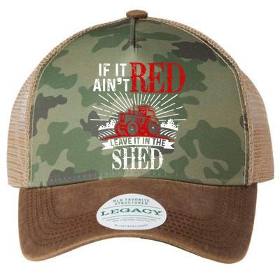 If It Ain't Red Leave It In The Shed Funny Farming Gift Legacy Tie Dye Trucker Hat
