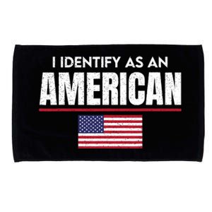 I Identify As An American No Identity Politics Usa Flag Microfiber Hand Towel