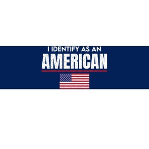 I Identify As An American No Identity Politics Usa Flag Bumper Sticker