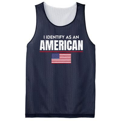 I Identify As An American No Identity Politics Usa Flag Mesh Reversible Basketball Jersey Tank