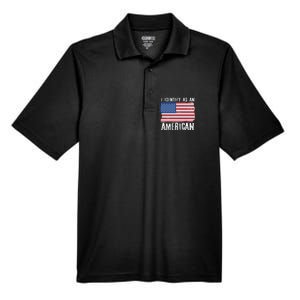 I Identify As An American Proud US American Men's Origin Performance Pique Polo