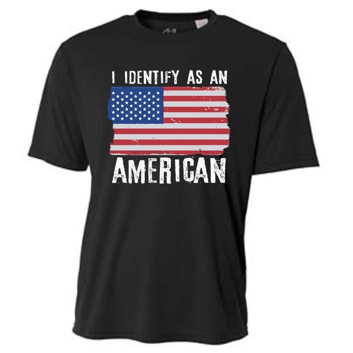 I Identify As An American Proud US American Cooling Performance Crew T-Shirt