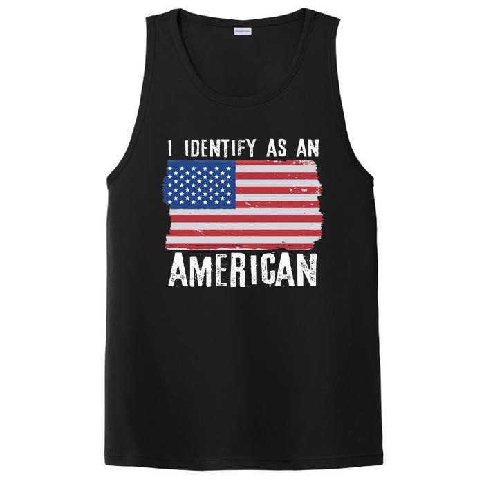 I Identify As An American Proud US American PosiCharge Competitor Tank