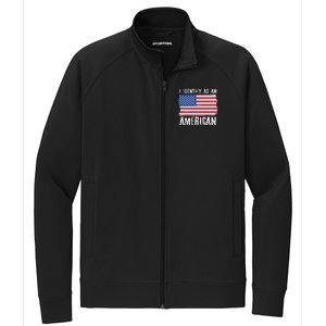 I Identify As An American Proud US American Stretch Full-Zip Cadet Jacket