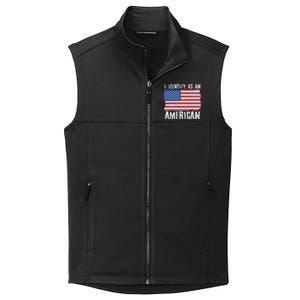 I Identify As An American Proud US American Collective Smooth Fleece Vest