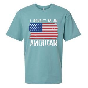 I Identify As An American Proud US American Sueded Cloud Jersey T-Shirt