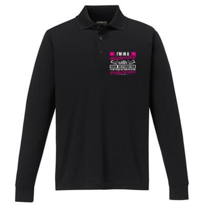 I'm In A Relationship With Book Restoration Gift Cool Gift Performance Long Sleeve Polo