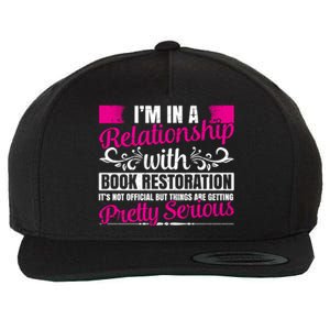 I'm In A Relationship With Book Restoration Gift Cool Gift Wool Snapback Cap